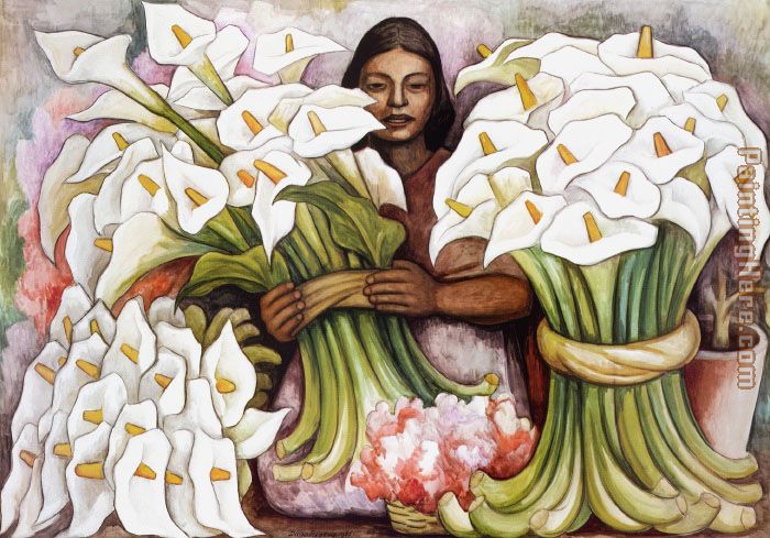 Vendedora de Alcatraces (Salesman of Gannets) painting - Diego Rivera Vendedora de Alcatraces (Salesman of Gannets) art painting